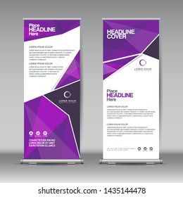 Vertical banner design template, abstract background, business brochure, flyer, roll up, cover presentation, infographic, rectangle size.
