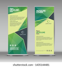 Vertical banner design template, abstract background, business brochure, flyer, roll up, cover presentation, infographic, rectangle size.