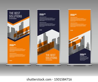Vertical banner design template, abstract background, business brochure, flyer, roll up, cover presentation, infographic, rectangle size.
