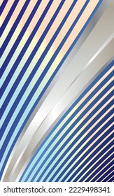 vertical banner display overlapping geometric lines background.