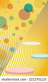 vertical banner display stand background scene picture