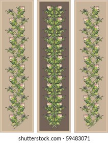 Vertical  banner floral elements  eps10