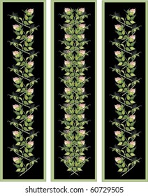 Vertical  banner floral elements.eps10
