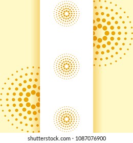 Vertical banner with golden pattern and place for your text. Vector illustration EPS10