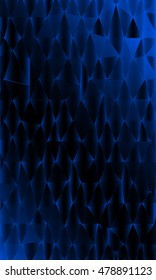 Vertical banner of polygonal elements. Blue gradient triangles. Vector illustration. For design, presentations