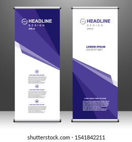 Diseño de plantilla de pancarta vertical, para folletos, negocios, volantes, infografías. moderno anuncio de banner x y banderín. ilustración vectorial