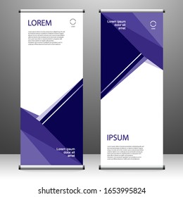 Diseño de plantilla de pancarta vertical, para folletos, negocios, volantes, infografías. moderno anuncio de banner x y banderín. ilustración vectorial