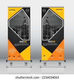 Diseño de plantilla de pancartas verticales para folletos, negocios, volantes, infografías. moderna publicidad de x-banner y banner. ilustración vectorial