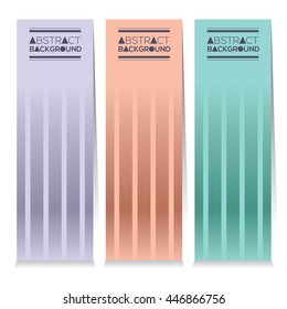 Vertical Banner Set Of Three Modern Graphic Theme Vector Illustration