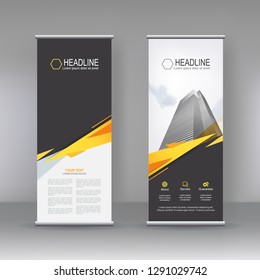 Vertical Banner Stand Template Design Can Stock Vector (Royalty Free ...