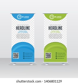Vertical banner stand template design