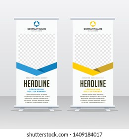 Vertical banner stand template design