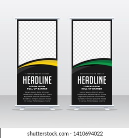 Vertical banner stand template design