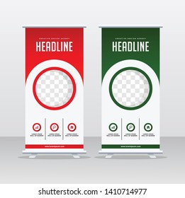Vertical banner stand template design