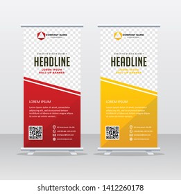 Vertical banner stand template design