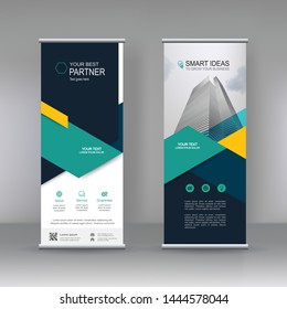 	
Vertical banner stand template design. can use for brochure flyer, covers ,infographics ,vector abstract geometric background, modern x-banner and flag-banner advertising design element.