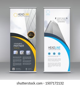 Vertical banner stand template design