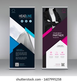 Vertical banner stand template design.  