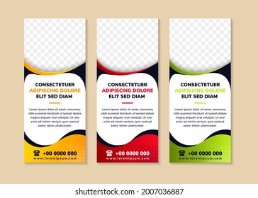 Vertical banner stand template design. Fluid gradient geometric for minimal banners, brochure, flyer, covers ,infographics ,vector abstract geometric background, Abstract trendy liquid background.