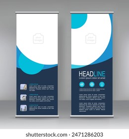 Diseño de Plantilla de Anuncio de Vertical.  , fondo geométrico abstracto de Vector, elemento de diseño de publicidad x-Anuncio y Anuncio de bandera moderno