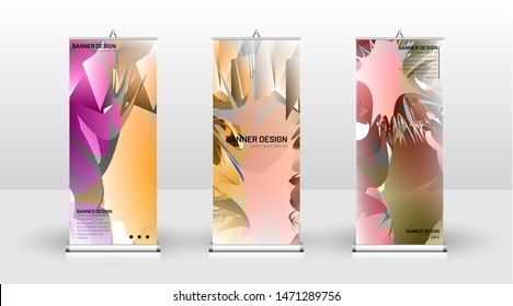 Vertical banner template design. can be used for brochures, covers, publications, etc. Splash colorful vector background design.
