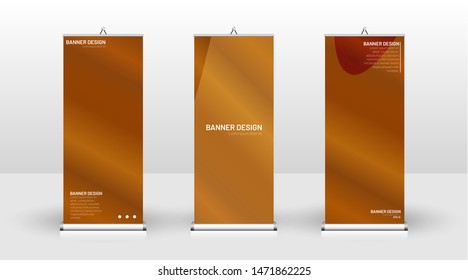 Vertical banner template design. can be used for brochures, covers, publications, etc. Concept of a wave background wood pattern