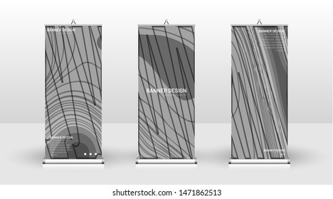Vertical banner template design. can be used for brochures, covers, publications, etc. Concept  wave background pattern