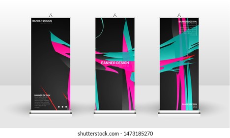 Vertical banner template design. can be used for brochures, covers, publications, etc. Colorful wave splash vector background design.