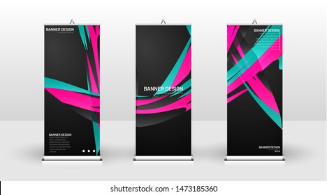 Vertical banner template design. can be used for brochures, covers, publications, etc. Colorful wave splash vector background design.