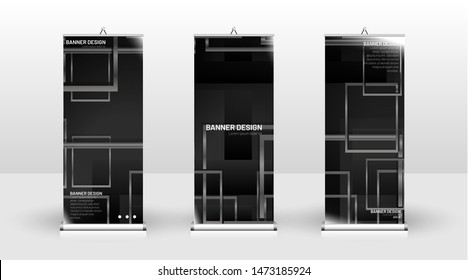 
Vertical banner template design. can be used for brochures, covers, publications, etc. Geometric shapes vector design of modern backgrounds