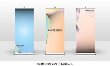 Vertical banner template design. can be used for brochures, covers, publications, etc. Colorful vector background design.