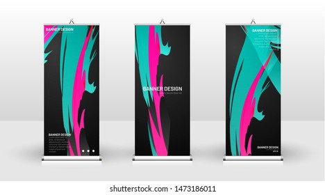 Vertical banner template design. can be used for brochures, covers, publications, etc. Colorful wave splash vector background design.