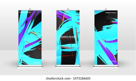 Vertical banner template design. can be used for brochures, covers, publications, etc. Colorful wave splash vector background design.