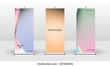 Vertical banner template design. can be used for brochures, covers, publications, etc. Colorful vector background design.