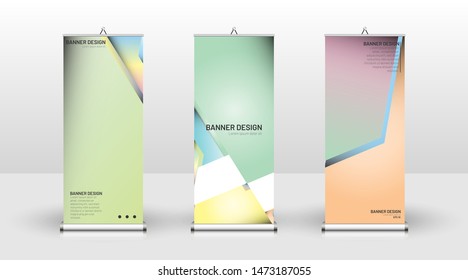 Vertical banner template design. can be used for brochures, covers, publications, etc. Colorful vector background design.