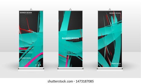Vertical banner template design. can be used for brochures, covers, publications, etc. Colorful wave splash vector background design.
