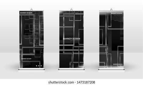 
Vertical banner template design. can be used for brochures, covers, publications, etc. Geometric shapes vector design of modern backgrounds