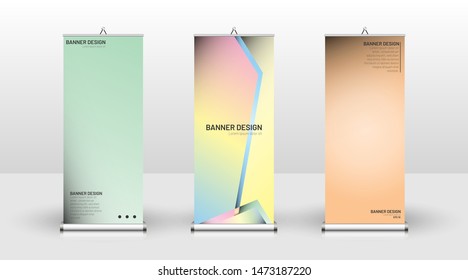 Vertical banner template design. can be used for brochures, covers, publications, etc. Colorful vector background design.