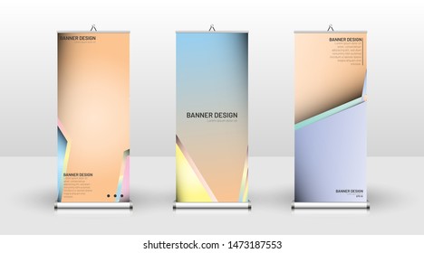 Vertical banner template design. can be used for brochures, covers, publications, etc. Colorful vector background design.