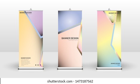 Vertical banner template design. can be used for brochures, covers, publications, etc. Colorful vector background design.
