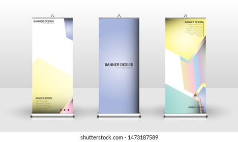 Vertical banner template design. can be used for brochures, covers, publications, etc. Colorful vector background design.
