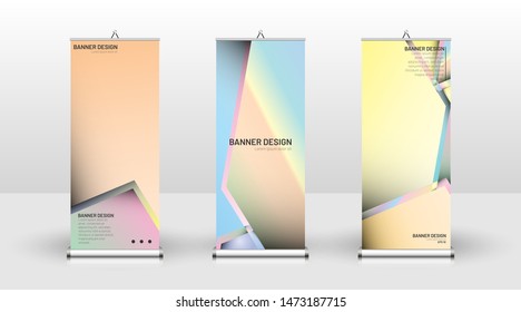 Vertical banner template design. can be used for brochures, covers, publications, etc. Colorful vector background design.
