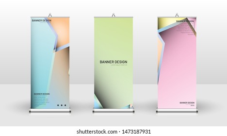 Vertical banner template design. can be used for brochures, covers, publications, etc. Colorful vector background design.