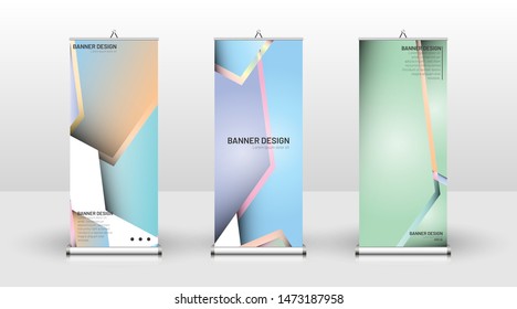 Vertical banner template design. can be used for brochures, covers, publications, etc. Colorful vector background design.