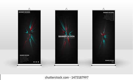 
Vertical banner template design. can be used for brochures, covers, publications, etc.black background pattern texture futuristic geometric art