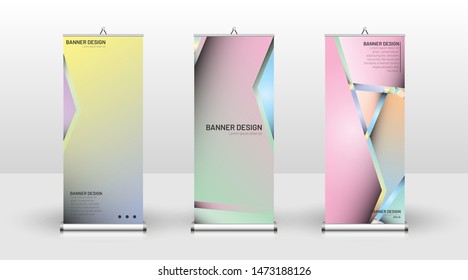 Vertical banner template design. can be used for brochures, covers, publications, etc. Colorful vector background design.