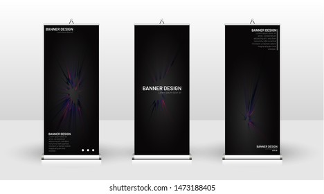 
Vertical banner template design. can be used for brochures, covers, publications, etc.black background pattern texture futuristic geometric art
