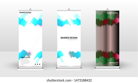 Vertical banner template design. can be used for brochures, covers, publications, etc. futuristic background patterns geometric concepts, colorful creative designs