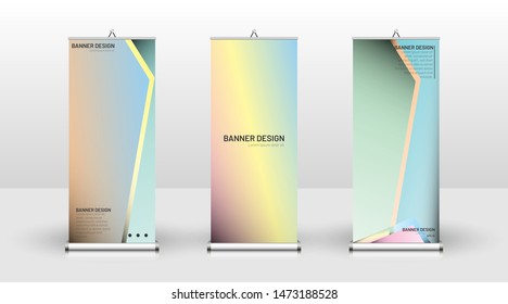 Vertical banner template design. can be used for brochures, covers, publications, etc. Colorful vector background design.