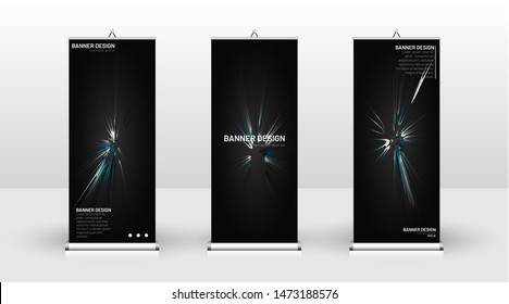 
Vertical banner template design. can be used for brochures, covers, publications, etc.black background pattern texture futuristic geometric art